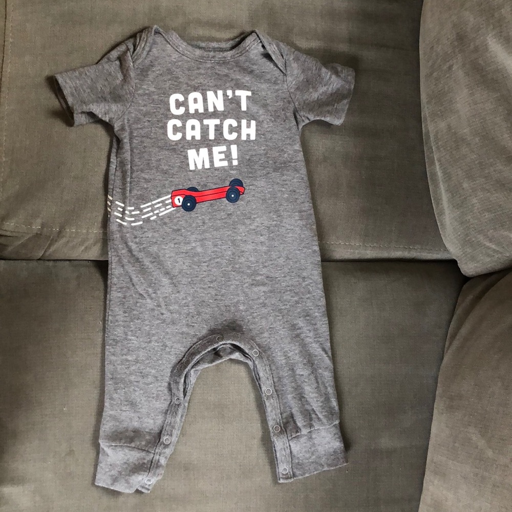 Race car romper 3-6 months